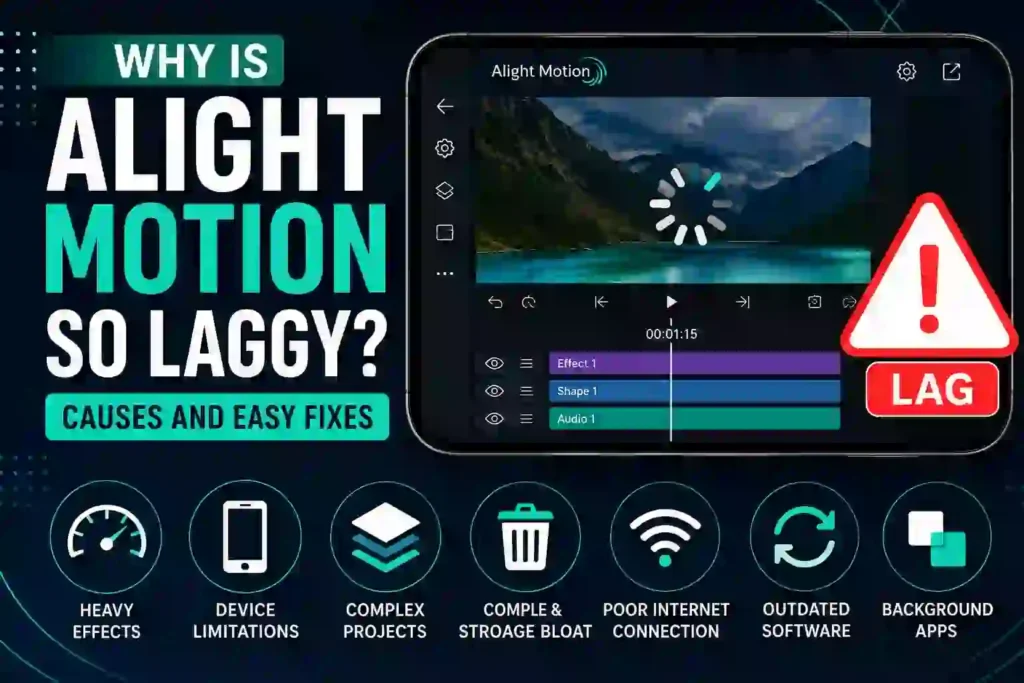 why is Alight Motion so laggy